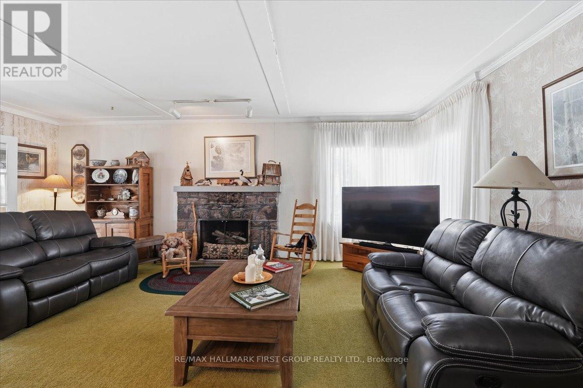 Living Room With Fireplace