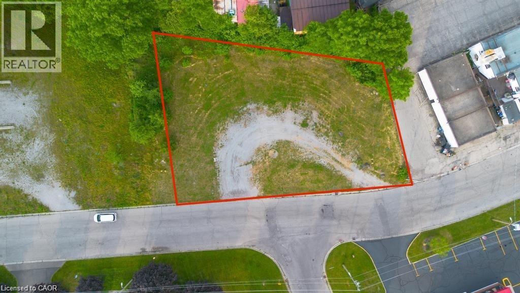 Aerial overview of property's location featuring property boundaries highlighted