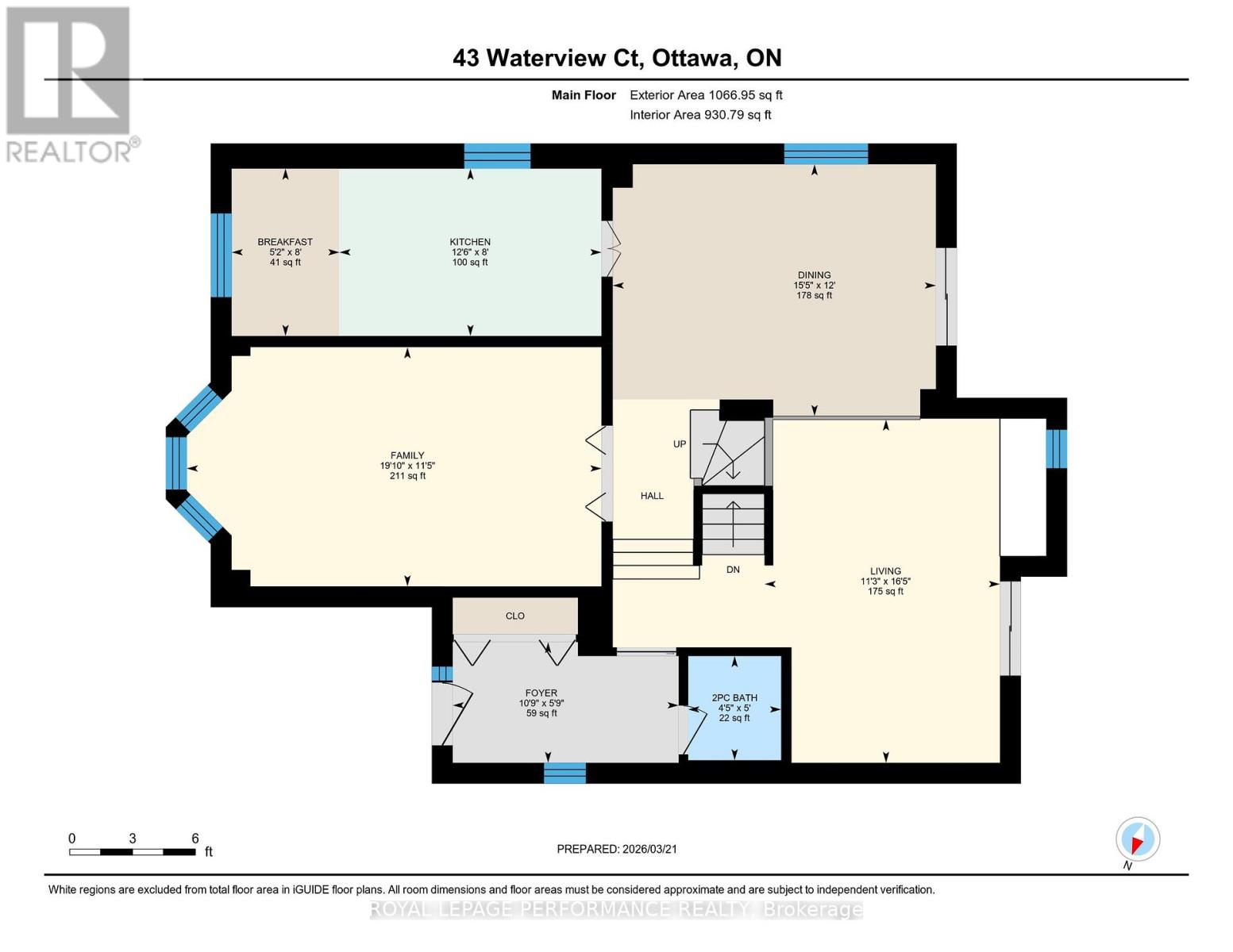 Main level floor plan