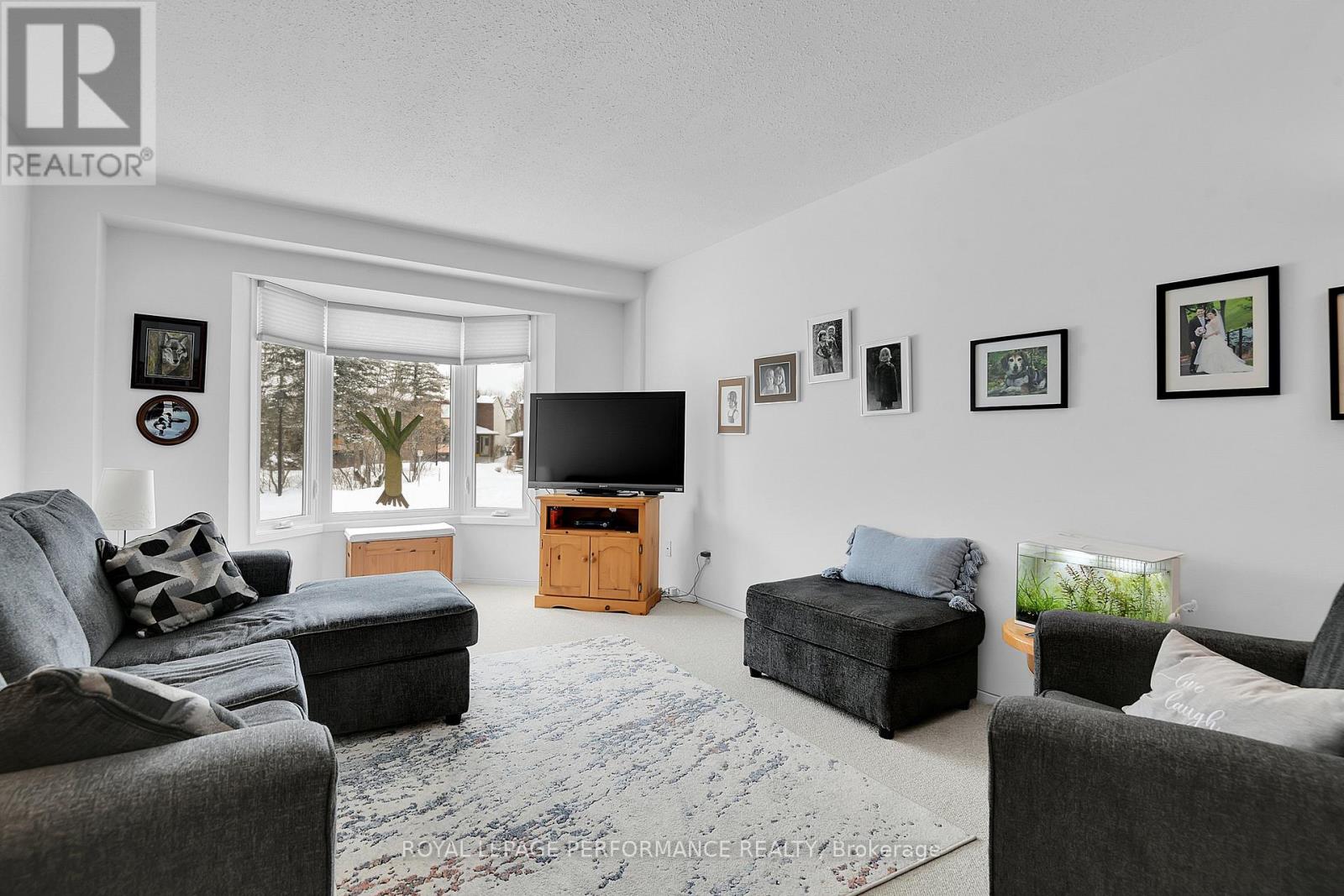 Living Room featuring Bay window