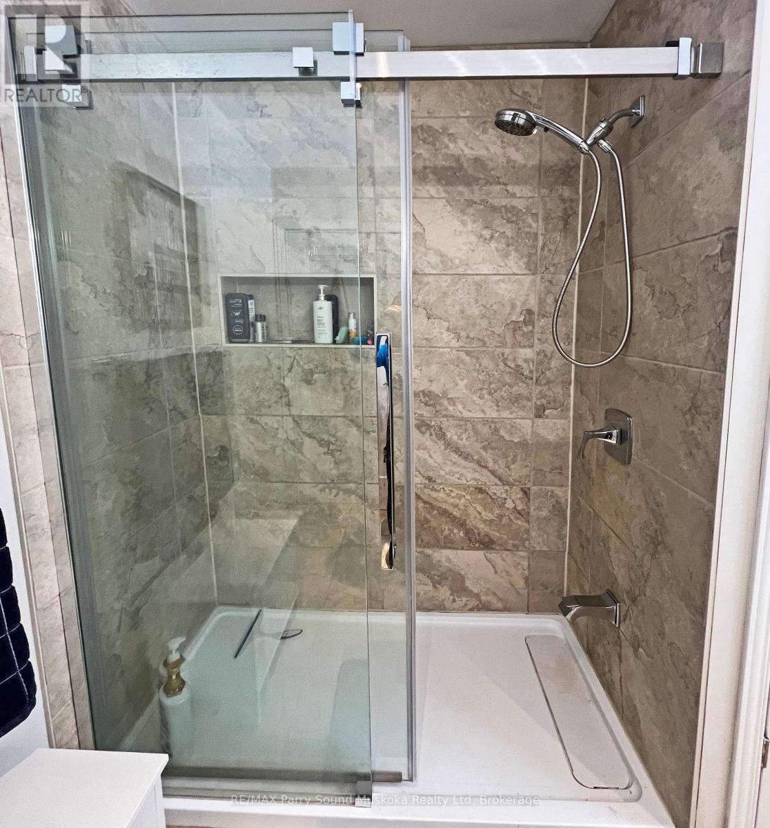 Custom shower w glass door