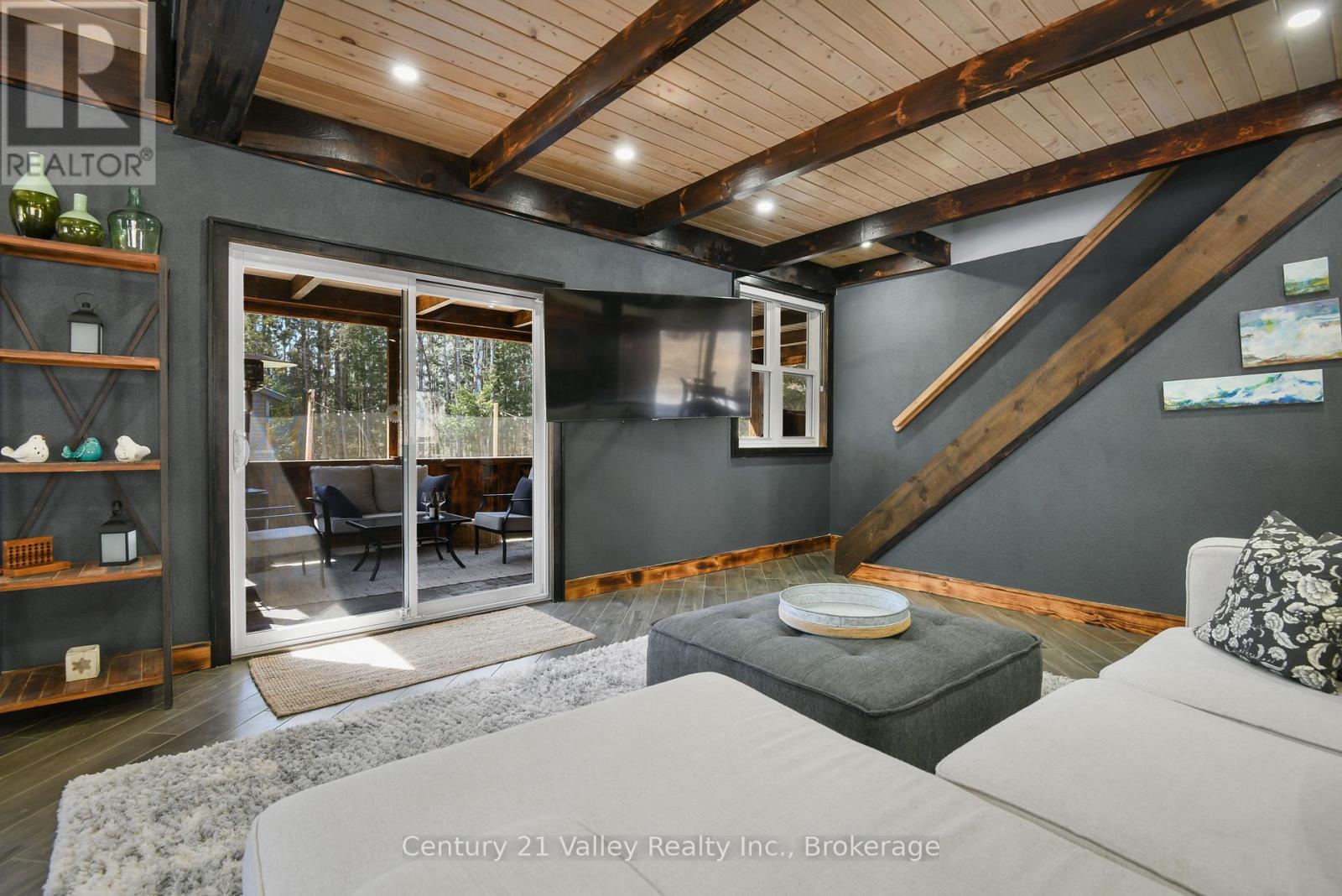Patio doors leading to the fully screened sun room