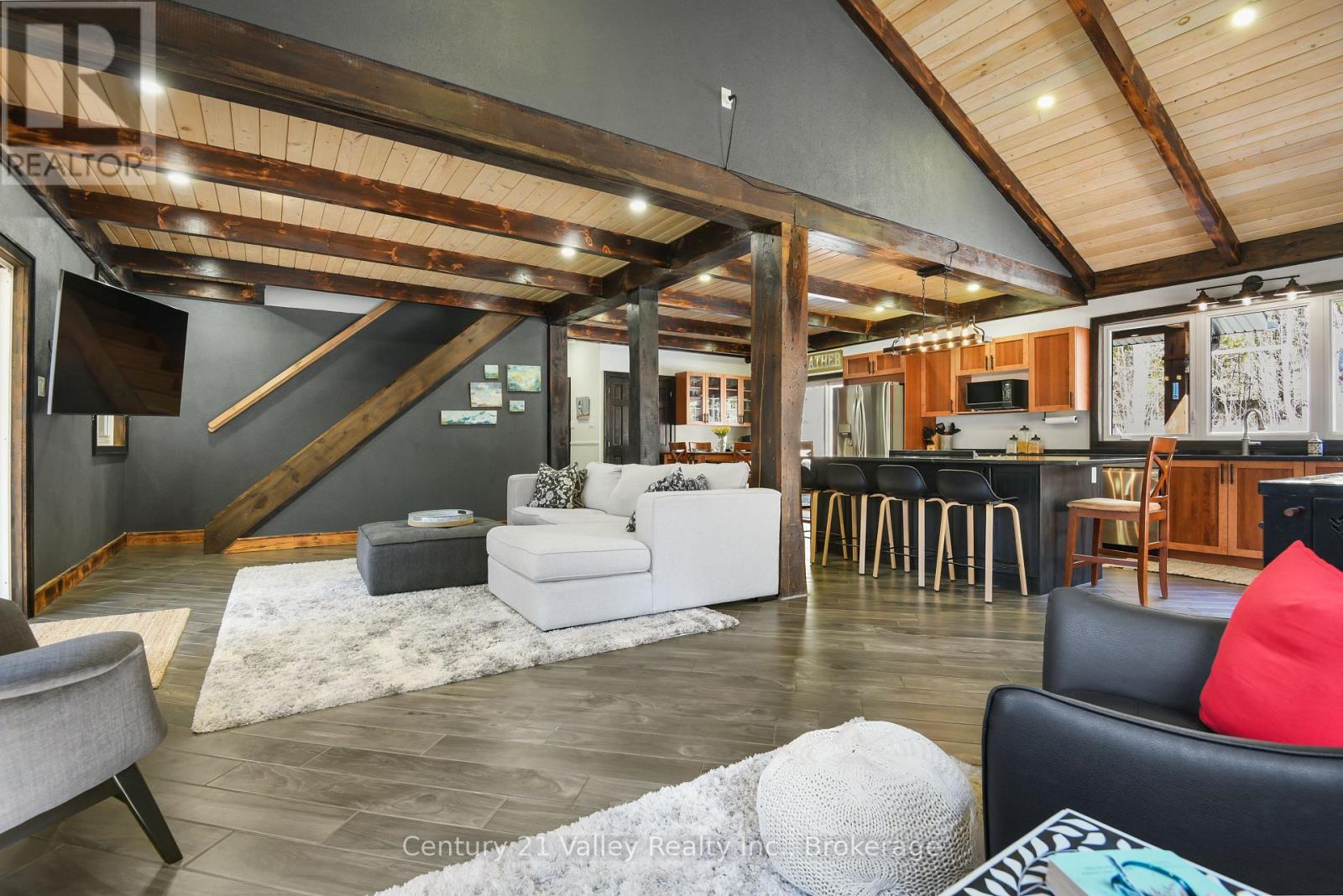 Ceramic floors throughout the main living area