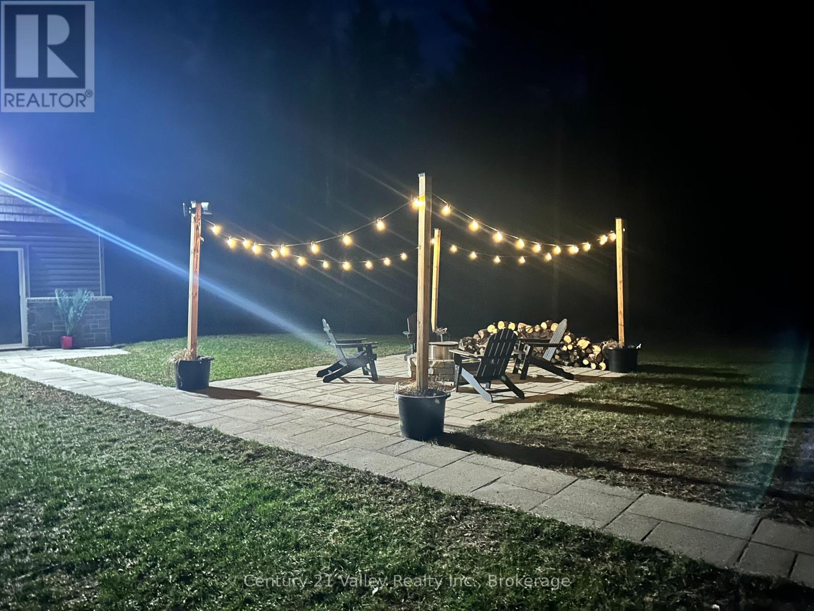Night with solar lights