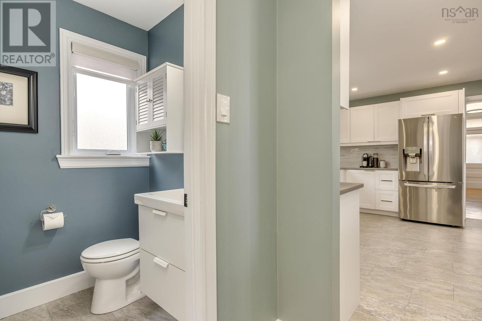 Convenient main level powder room