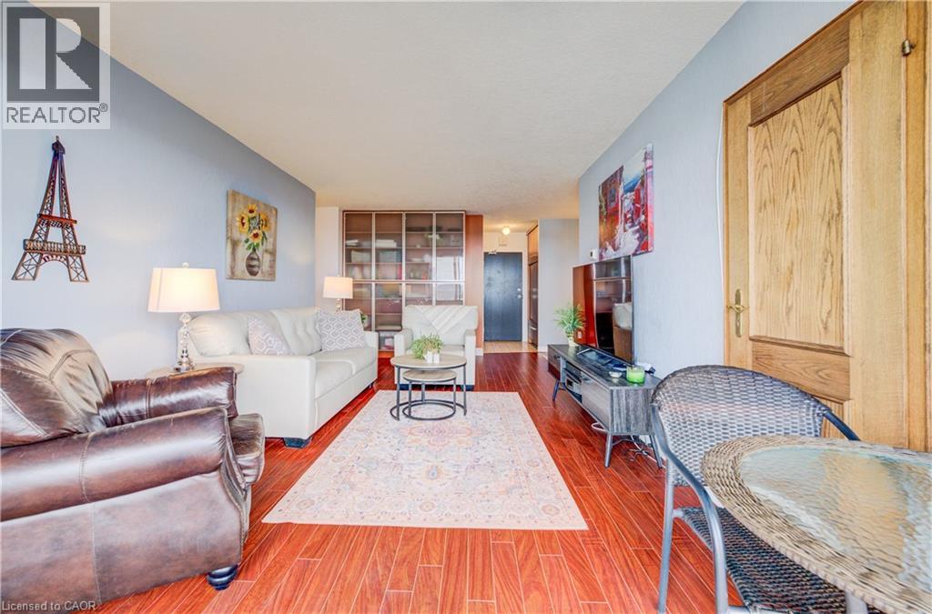 Living area featuring wood finished floors