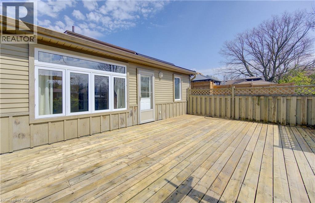 Expansive wooden deck providing generous outdoor living space