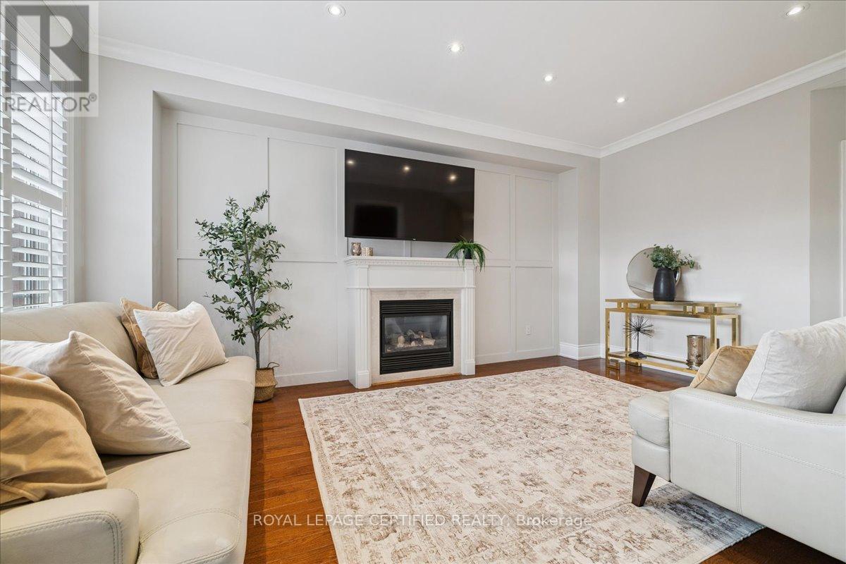 Cozy gas fireplace
