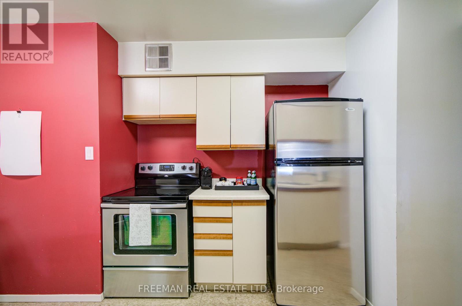 Full size appliances to cook with.