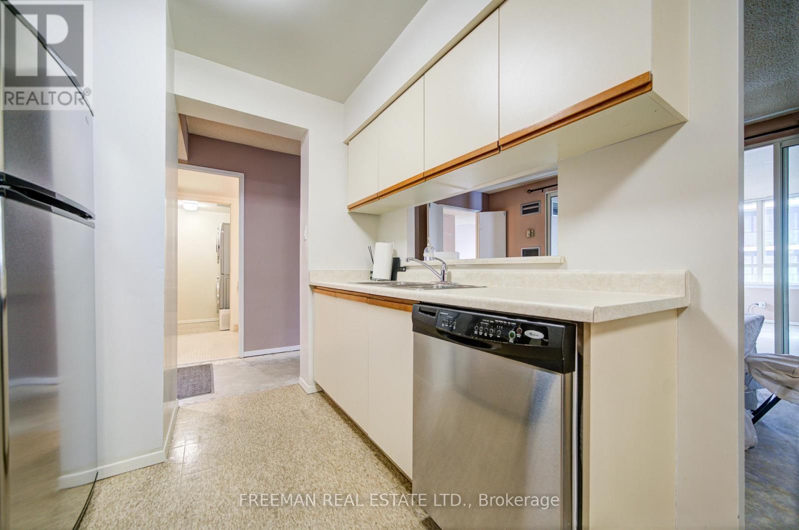 Kitchen overlooking the dining room.