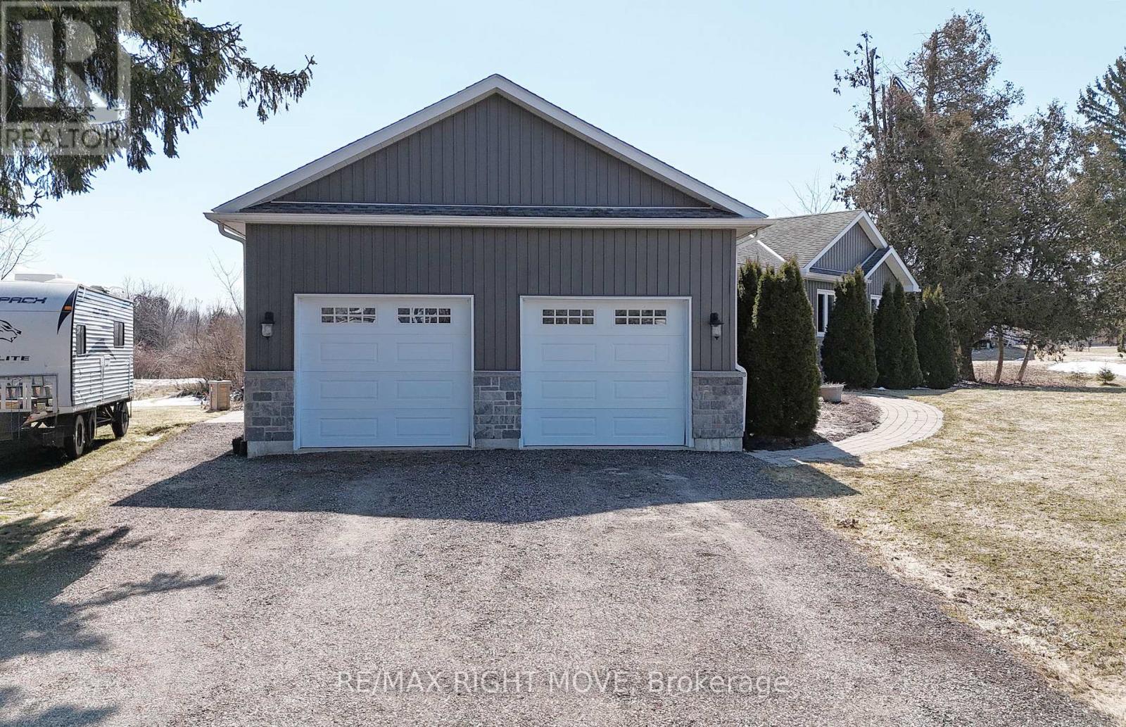 Oversized double garage with work area