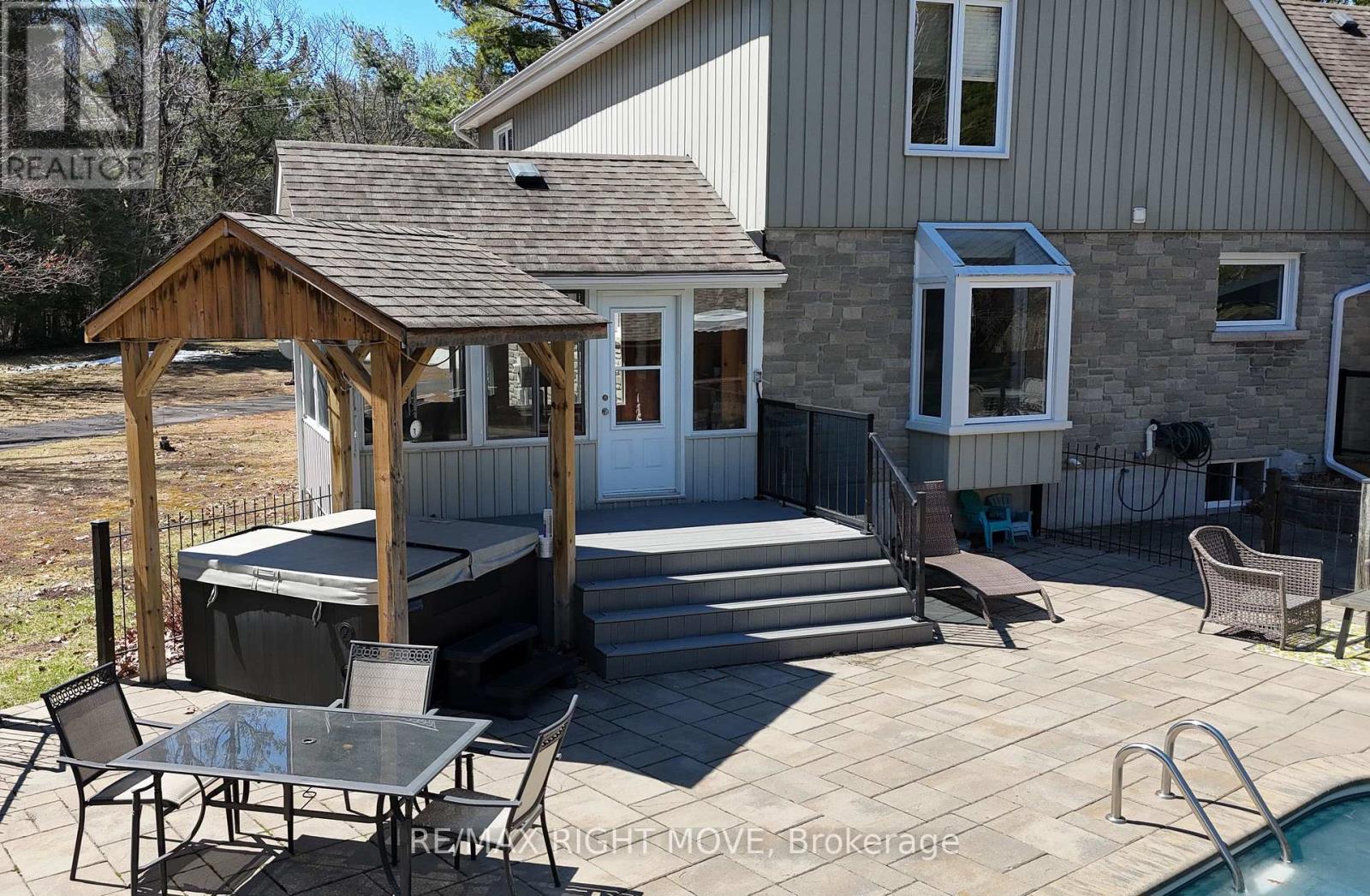 Sunroom covered hot tub