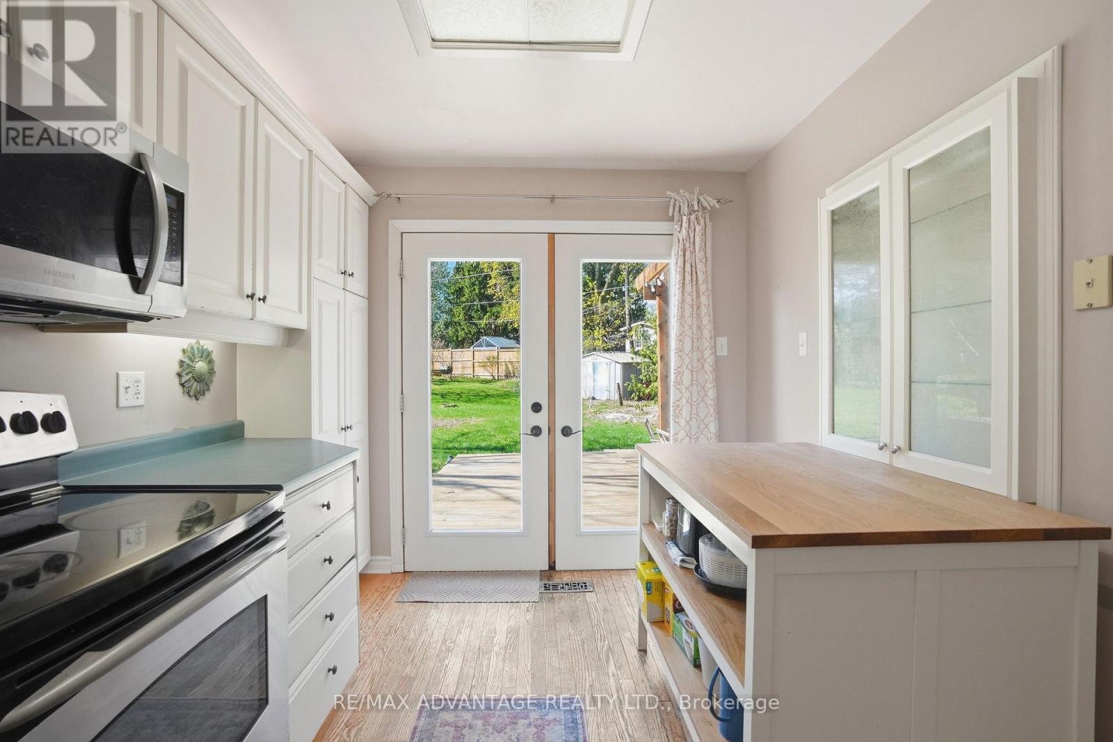 Double patio doors with easy access to the backyar
