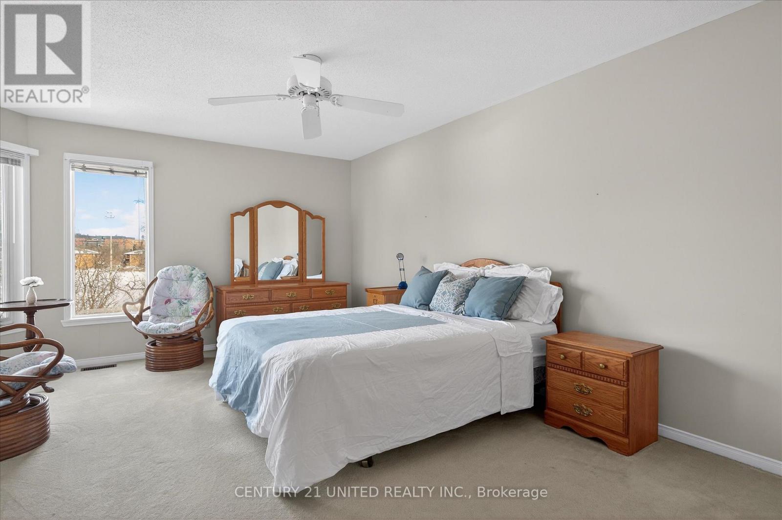 large primary- walkout, 2 closets, full ensuite