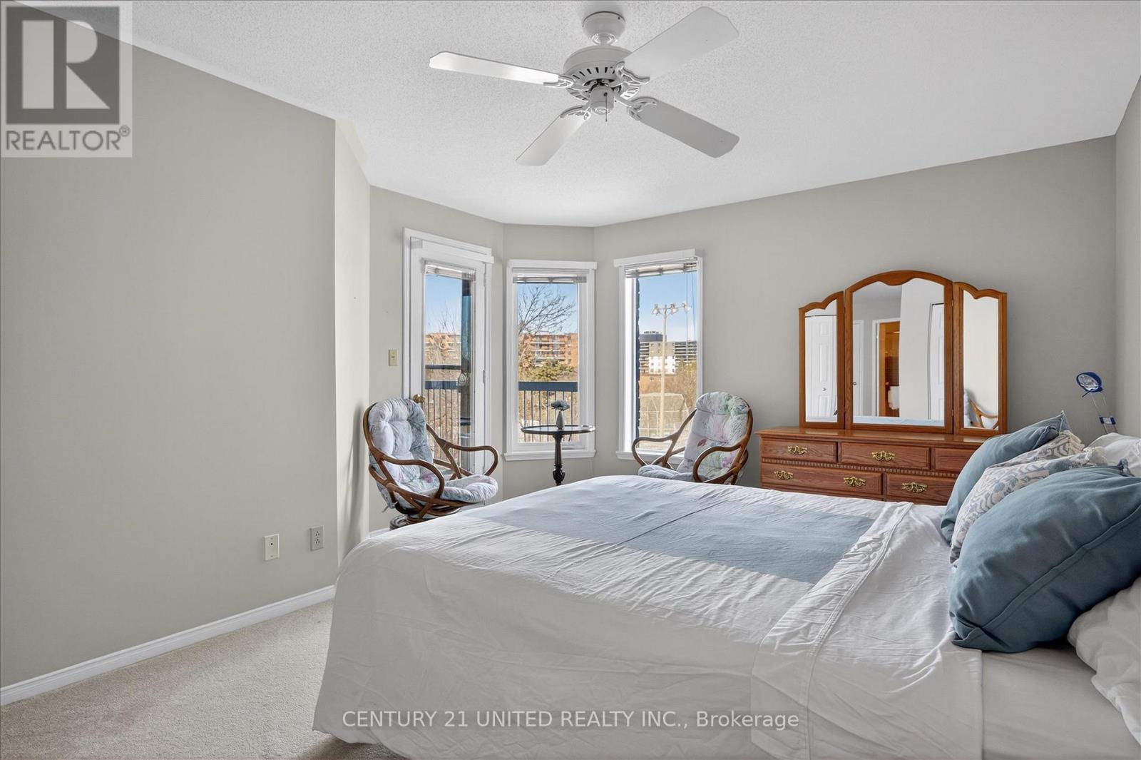 large primary- walkout, 2 closets, full ensuite