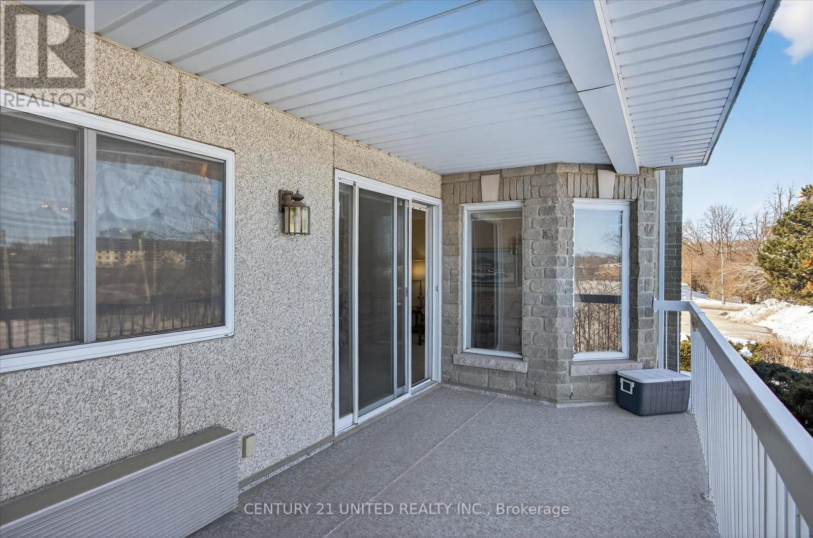 large resurfaced covered balcony