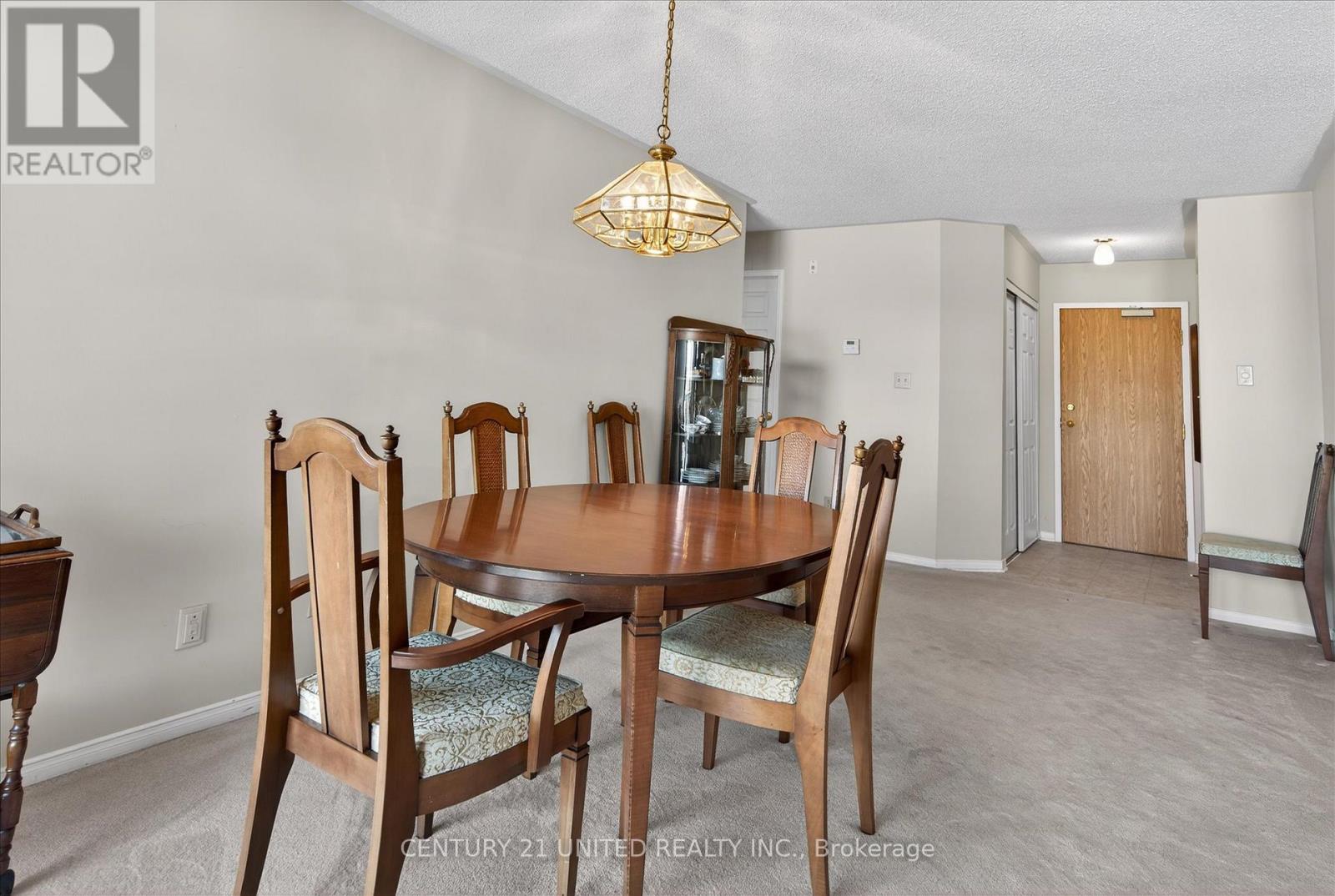 sun-filled dining room with walkout