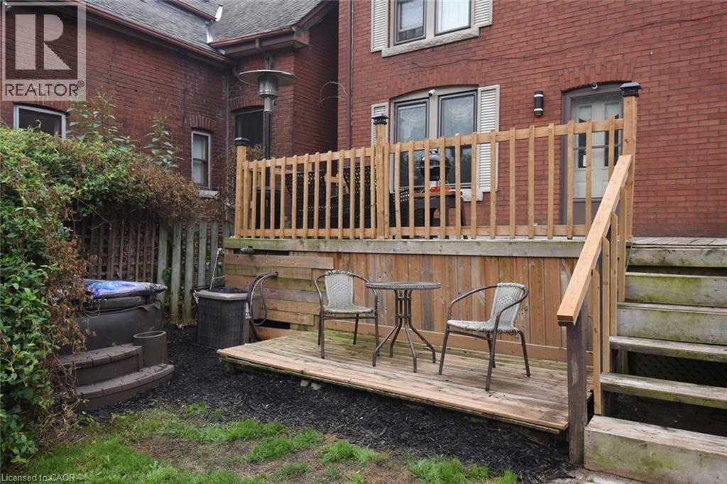 Multilevel wood decking with railing and steps