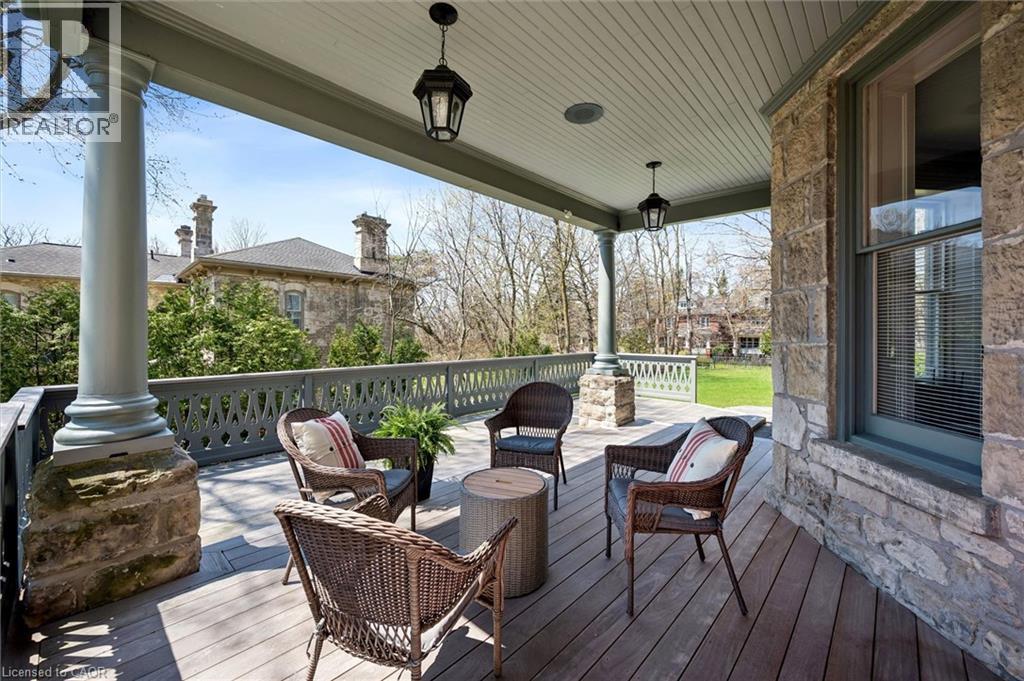 Covered outdoor terrace with wood-finish decking