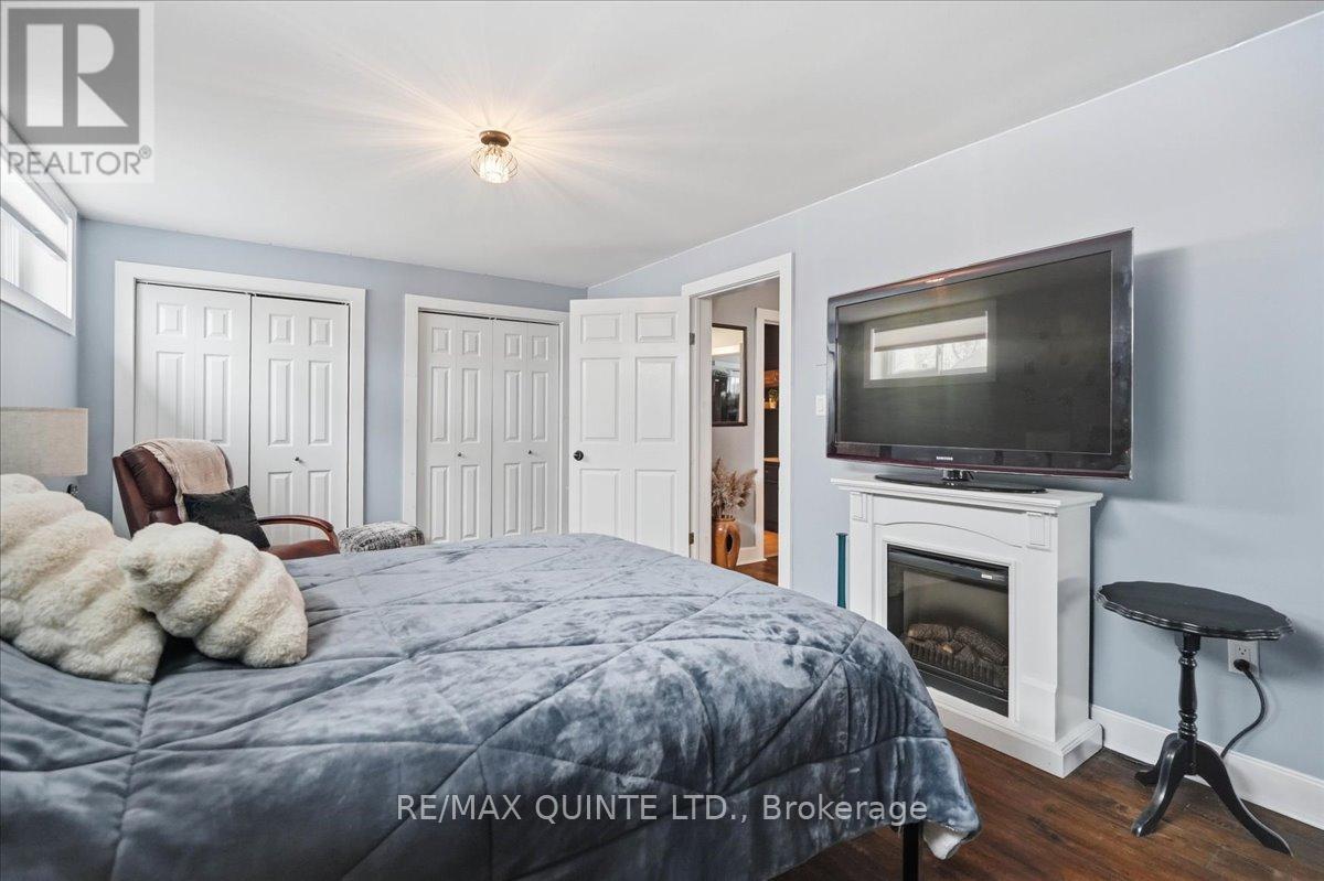Lower level bedroom with closets