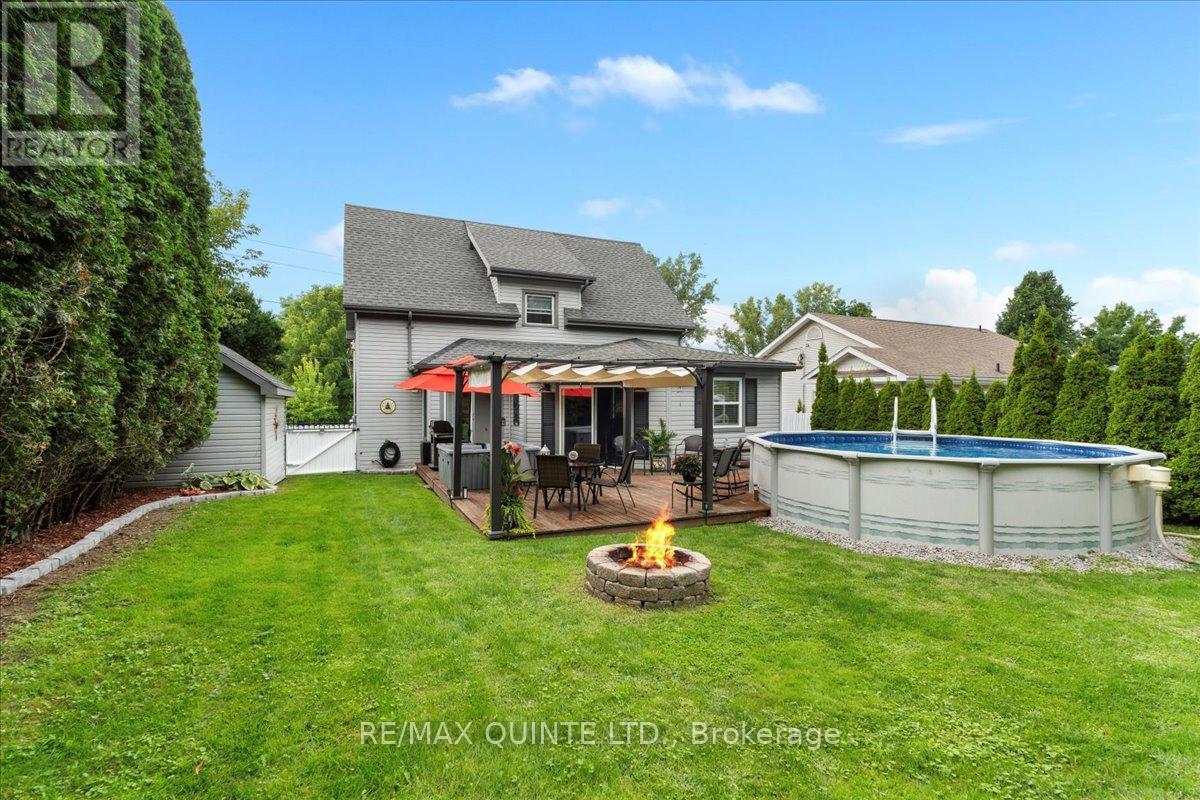 Large private backyard with pool