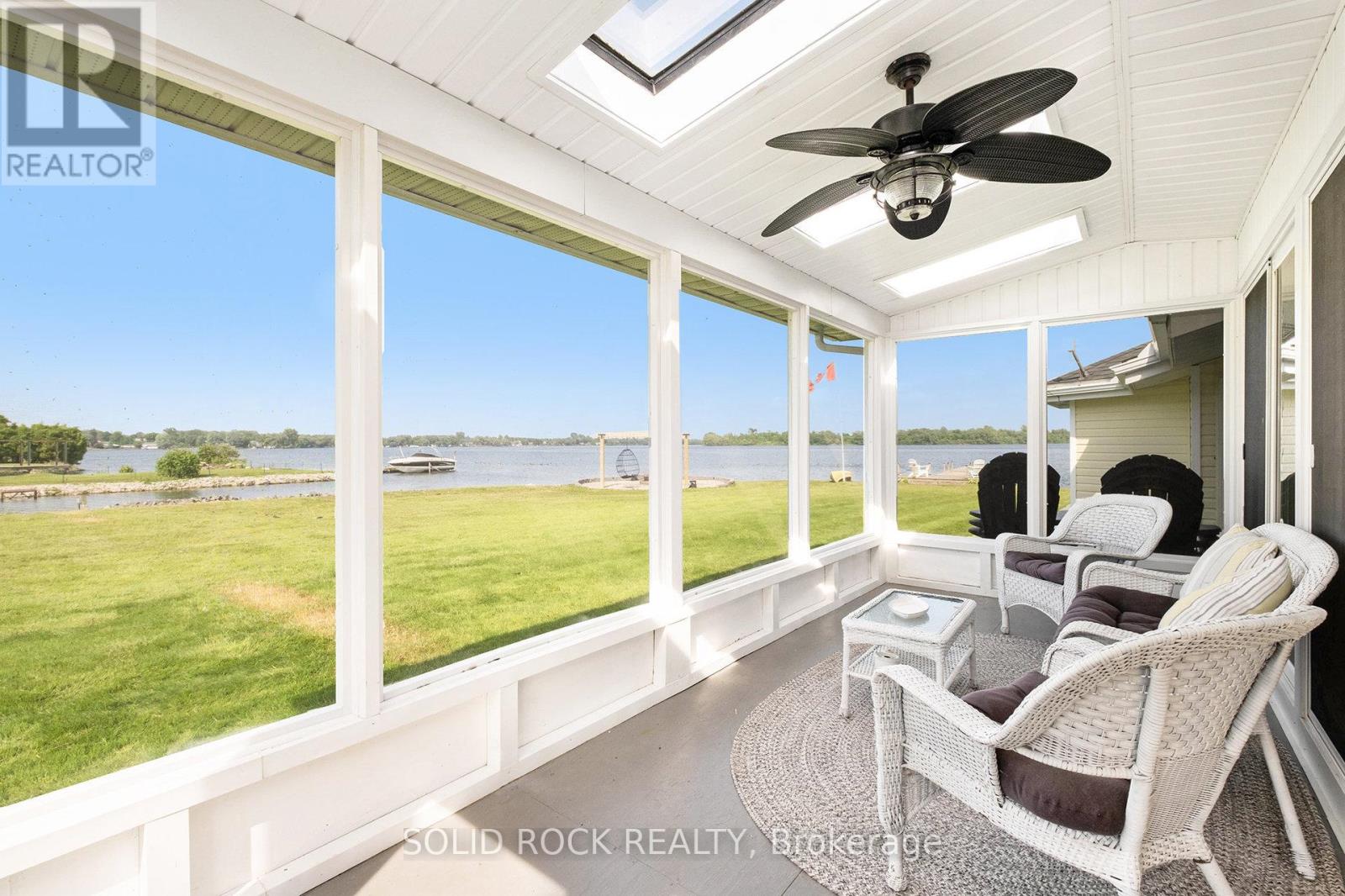 Screened in sunroom.