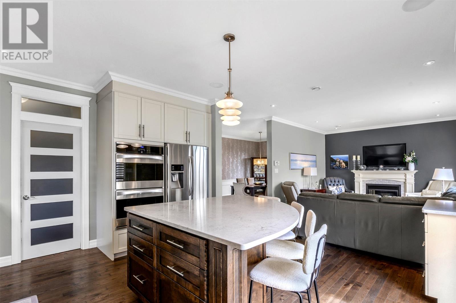 Kitchen into living room