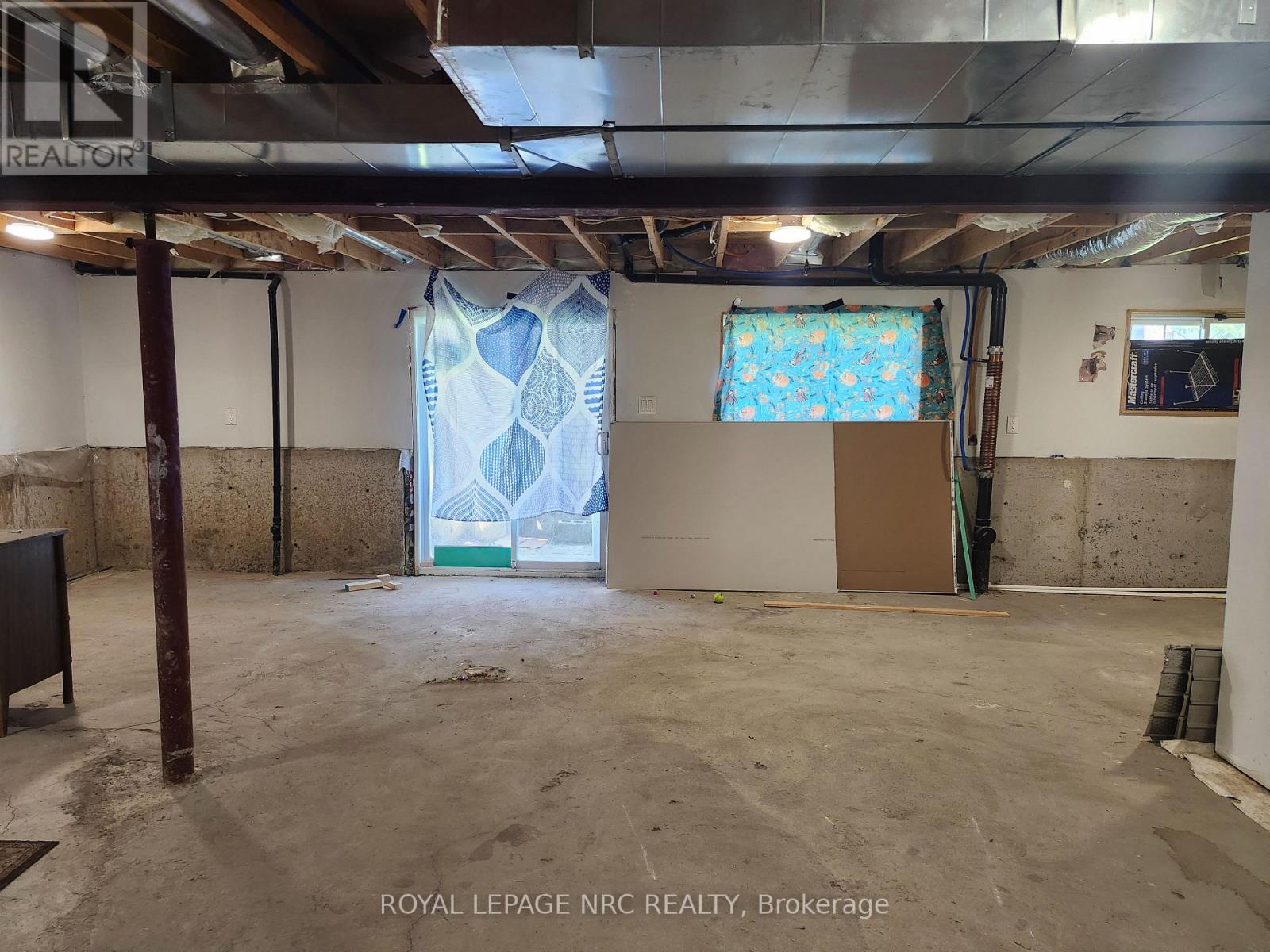 Basement with patio walk up
