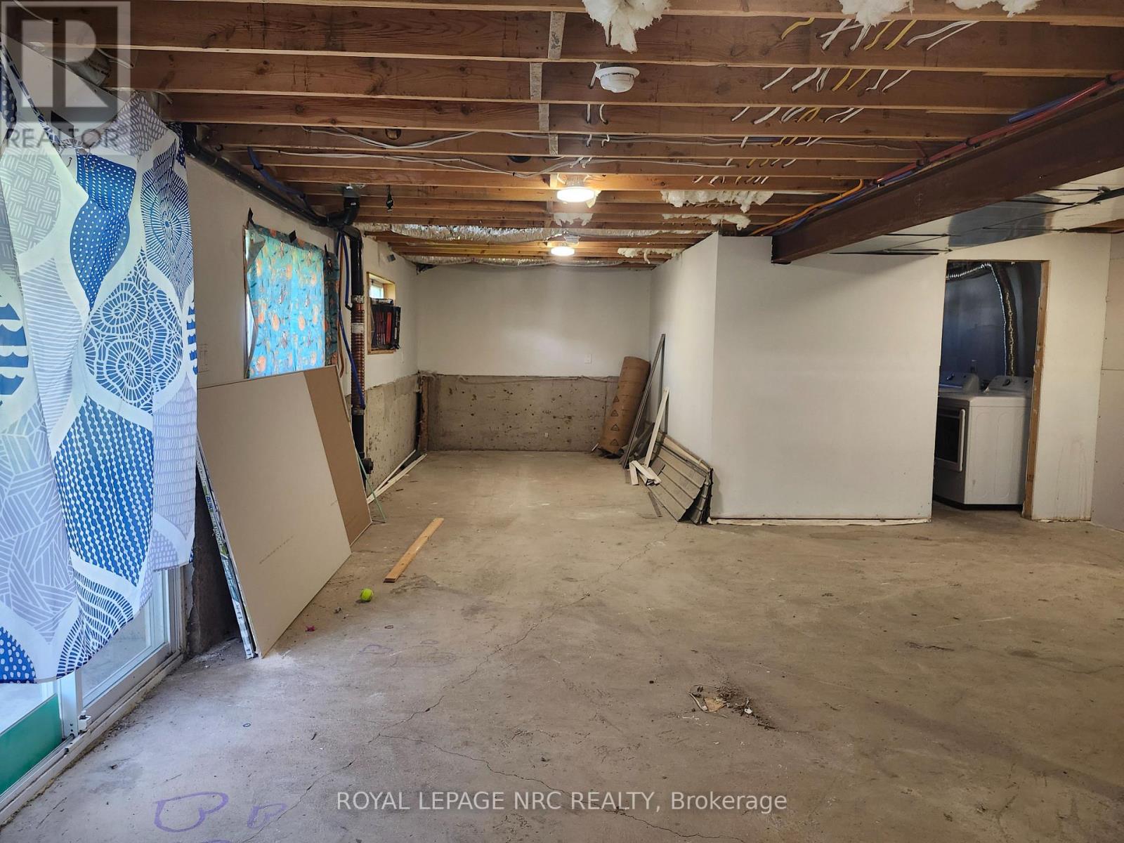 Basement view looking north