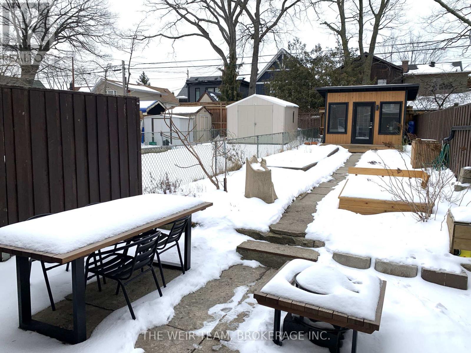 Large backyard with accessory building