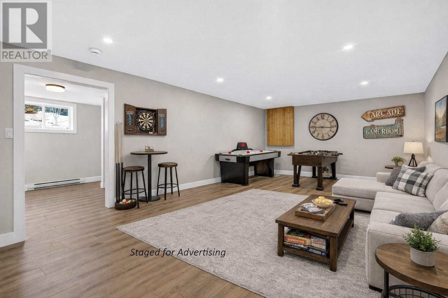 Staged Family Room in the Basement
