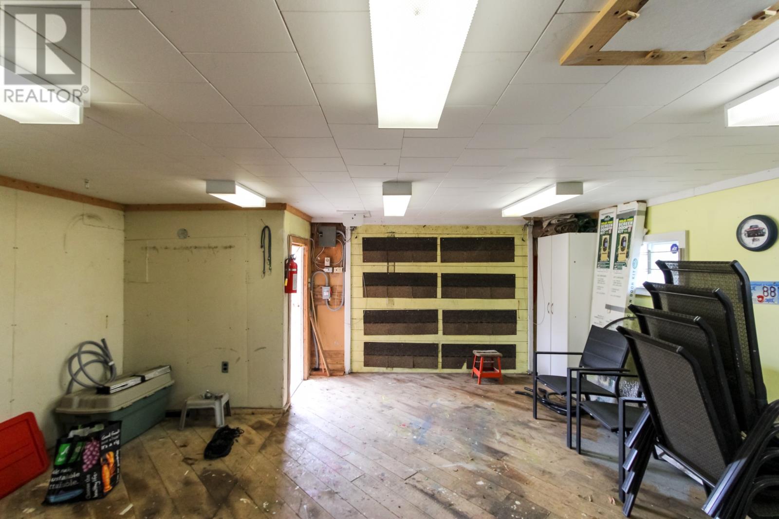 Interior of ""Barn"" facing the garage door and man-door