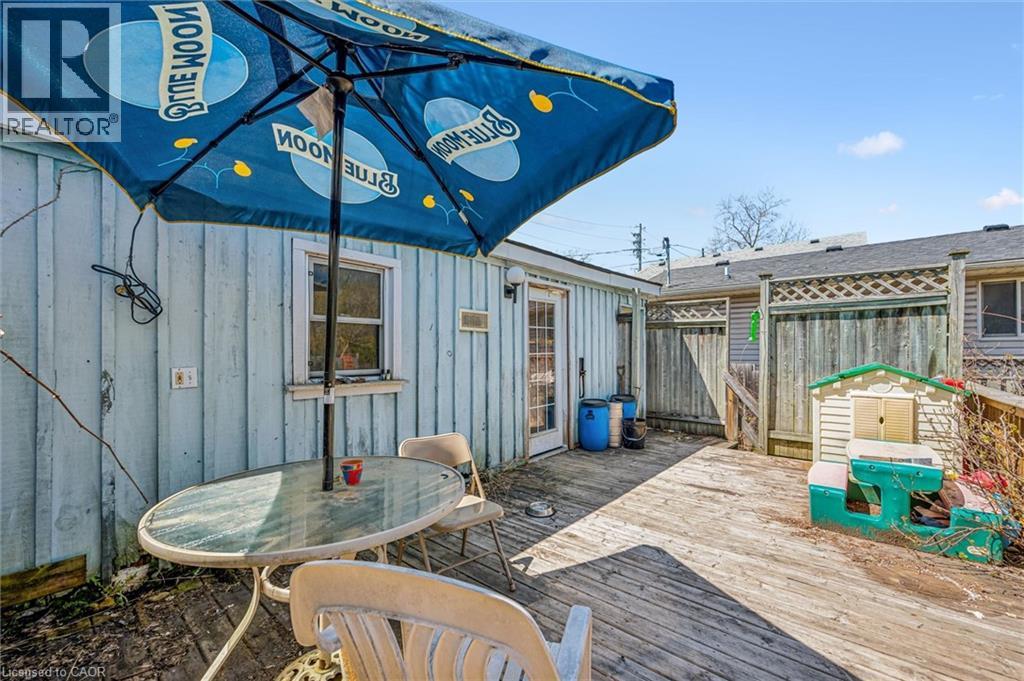 Expansive wood deck with a privacy fence