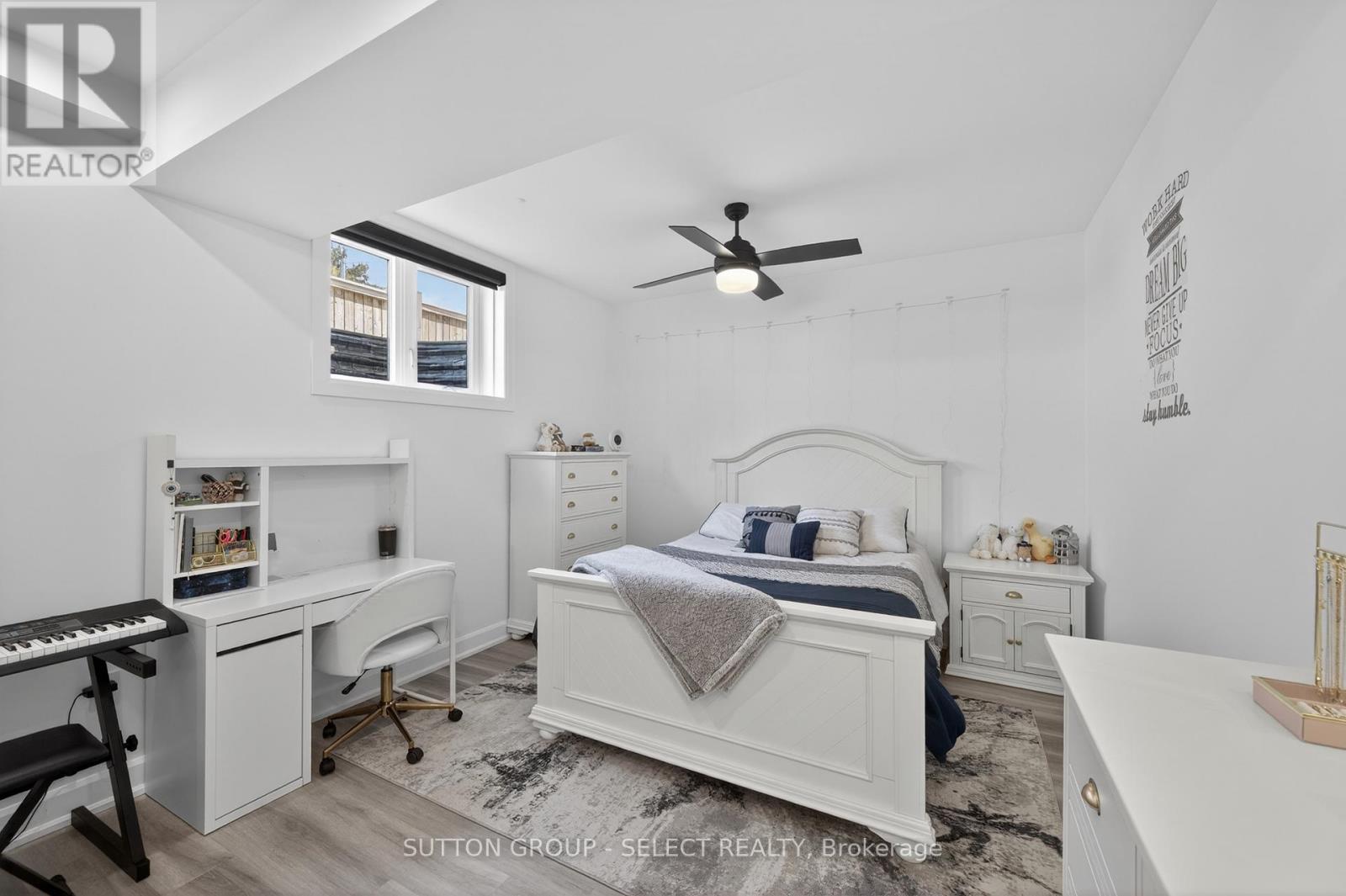 Lower bedroom with large egress window
