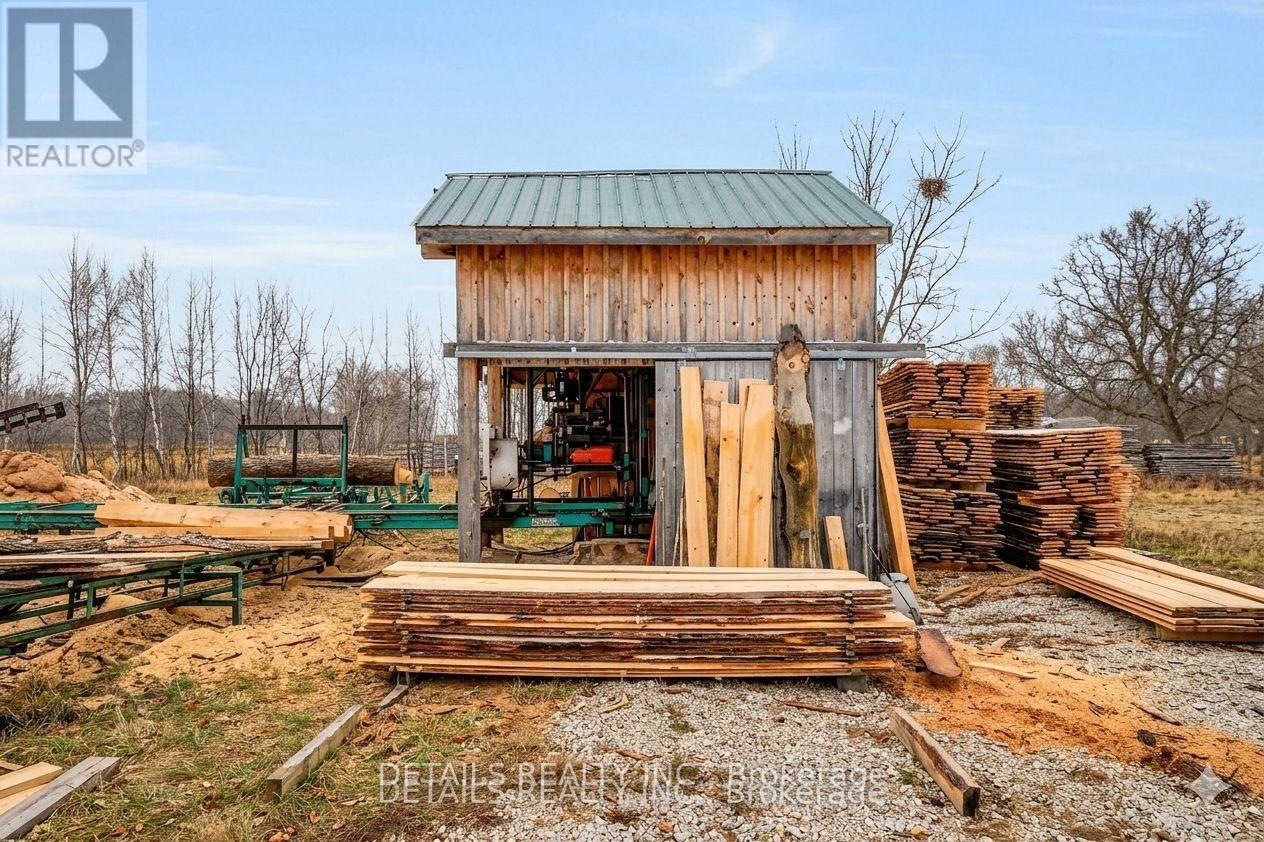 sawmill with two big sliding doors on sides