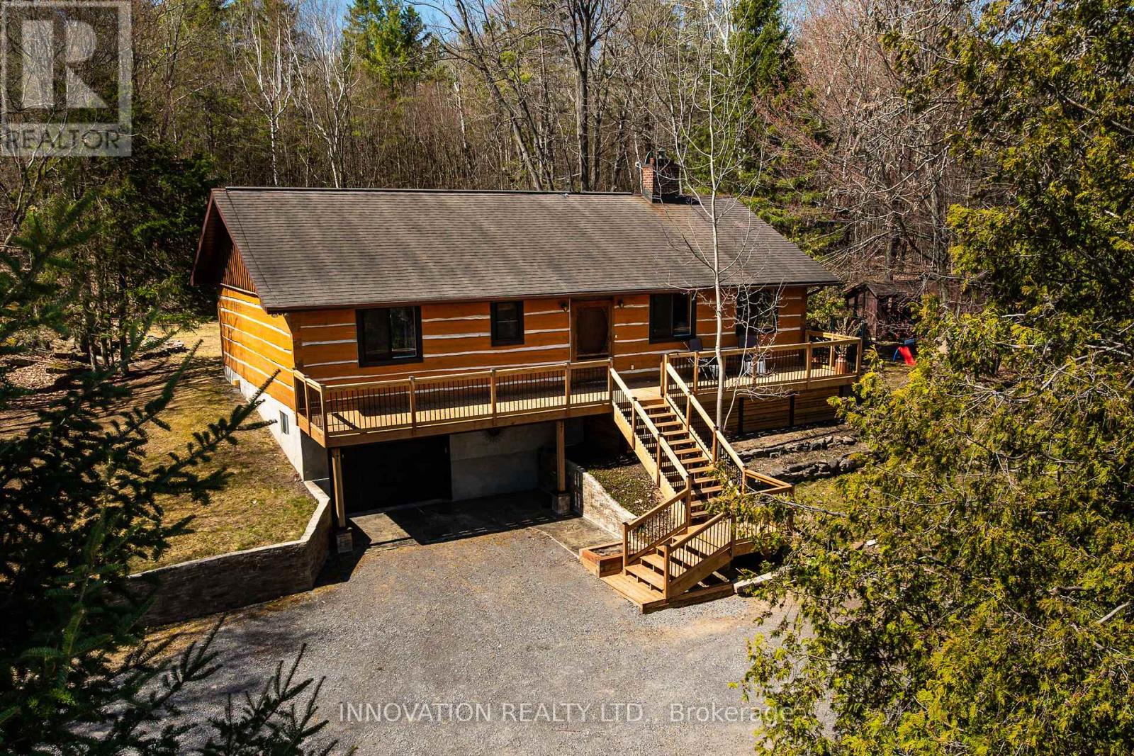 Distinct Log Home with garage!