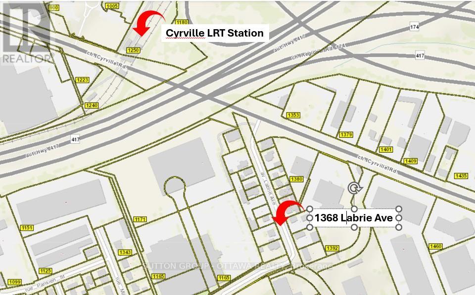 Context Map LRT Station & 1368 Labrie Ave