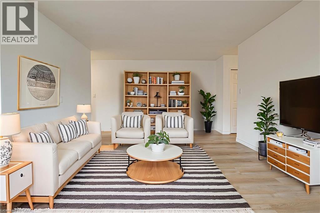 Virtually staged living room.