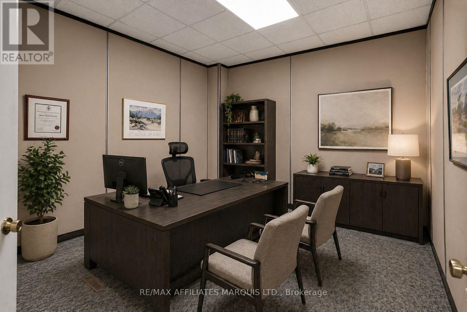 Virtually Staged Private Office