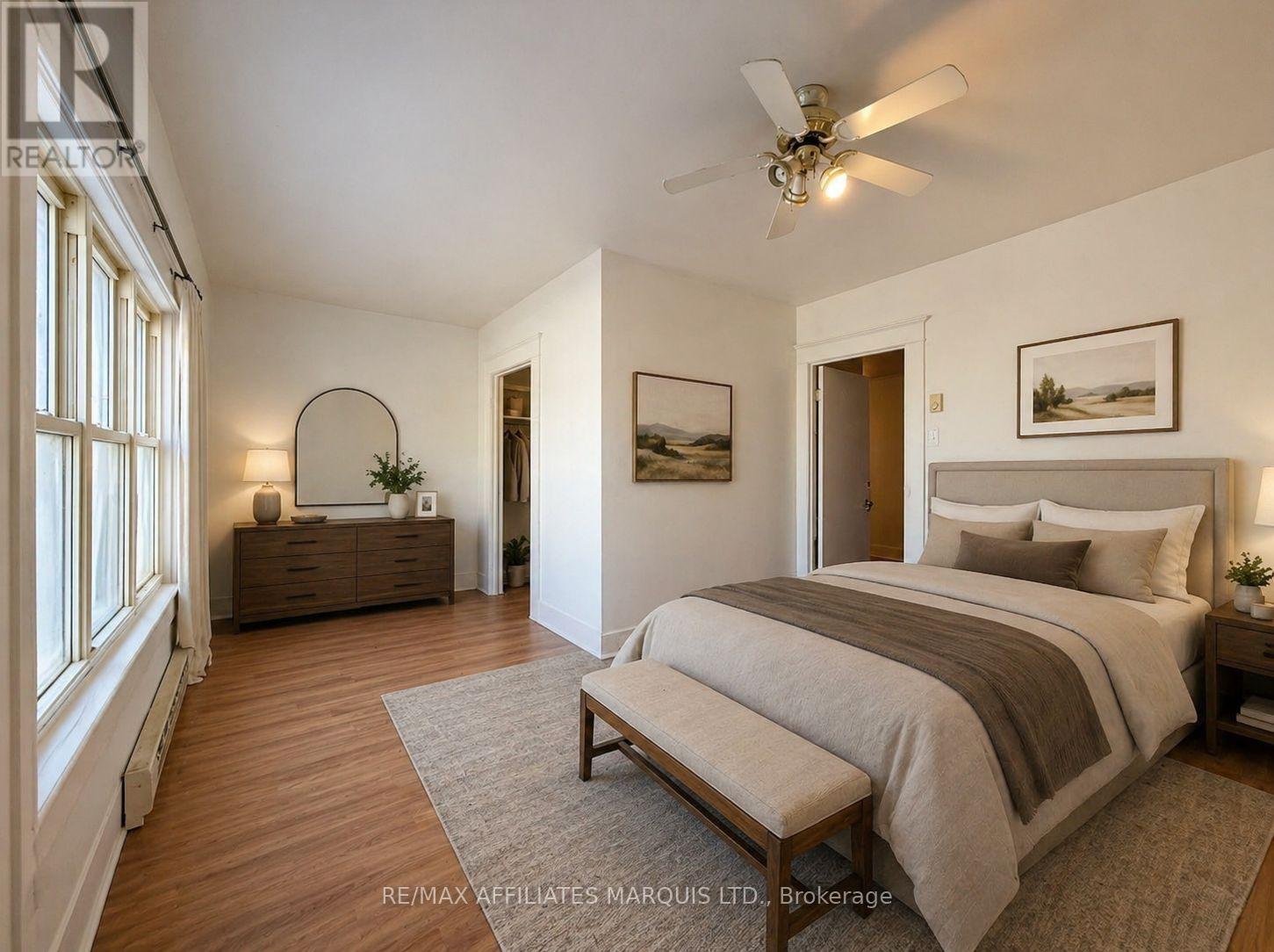 Upstairs bedroom apartment virtually staged