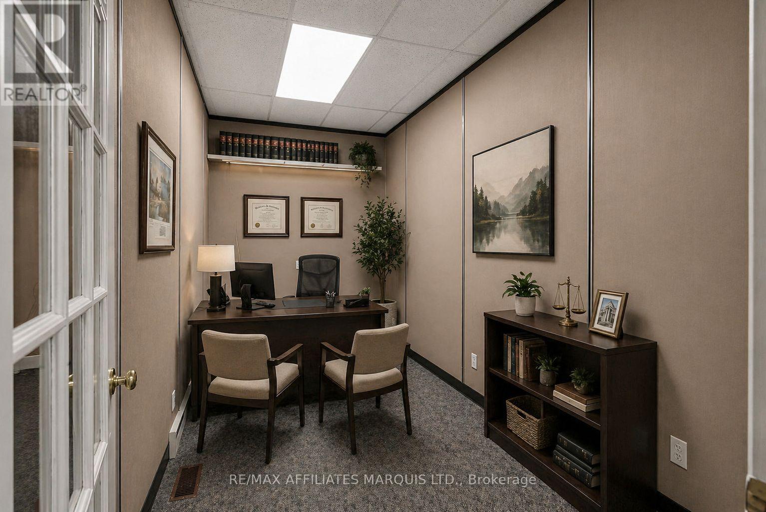 Virtually Staged Private Office