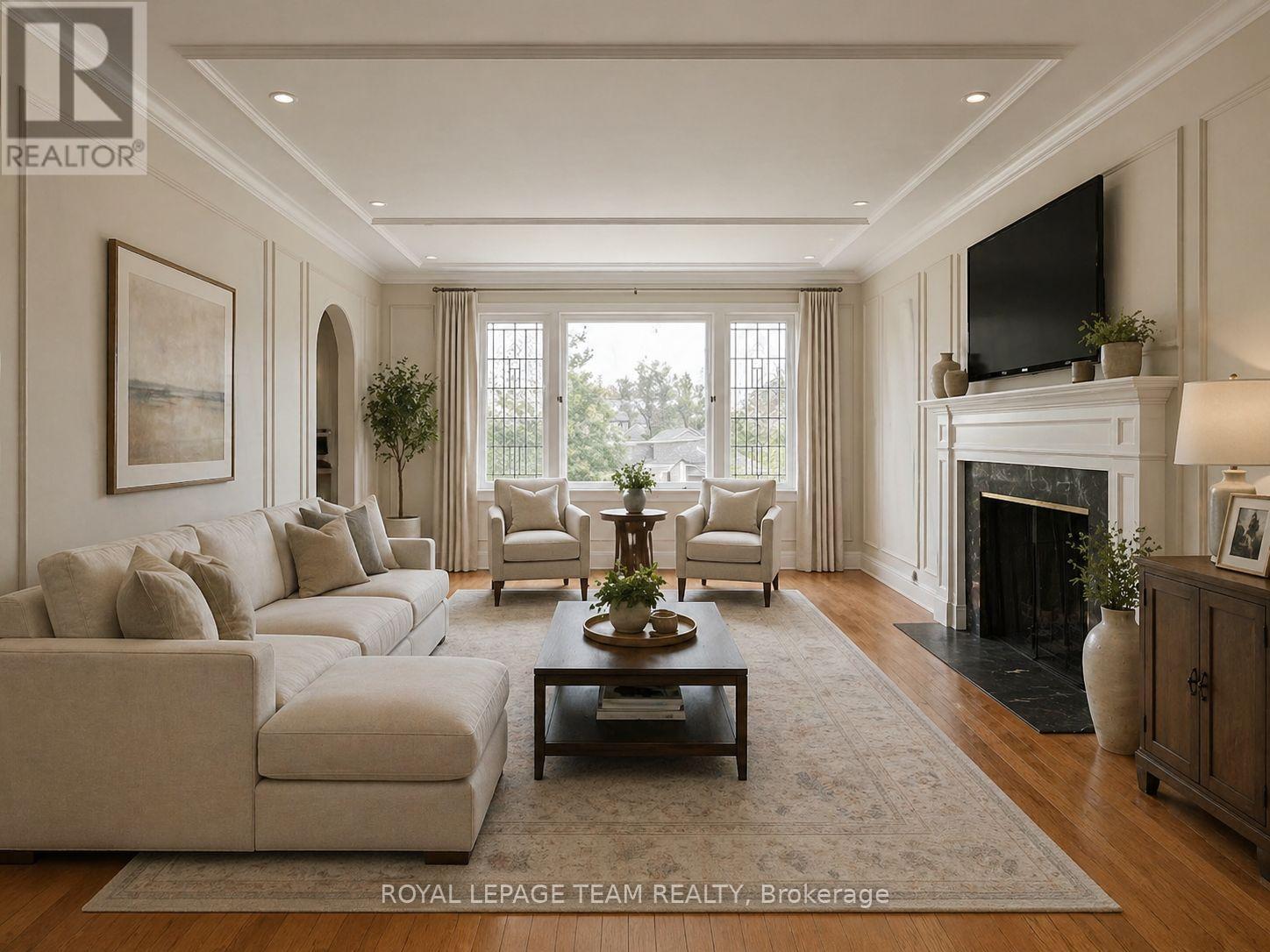 Living Room, virtually staged