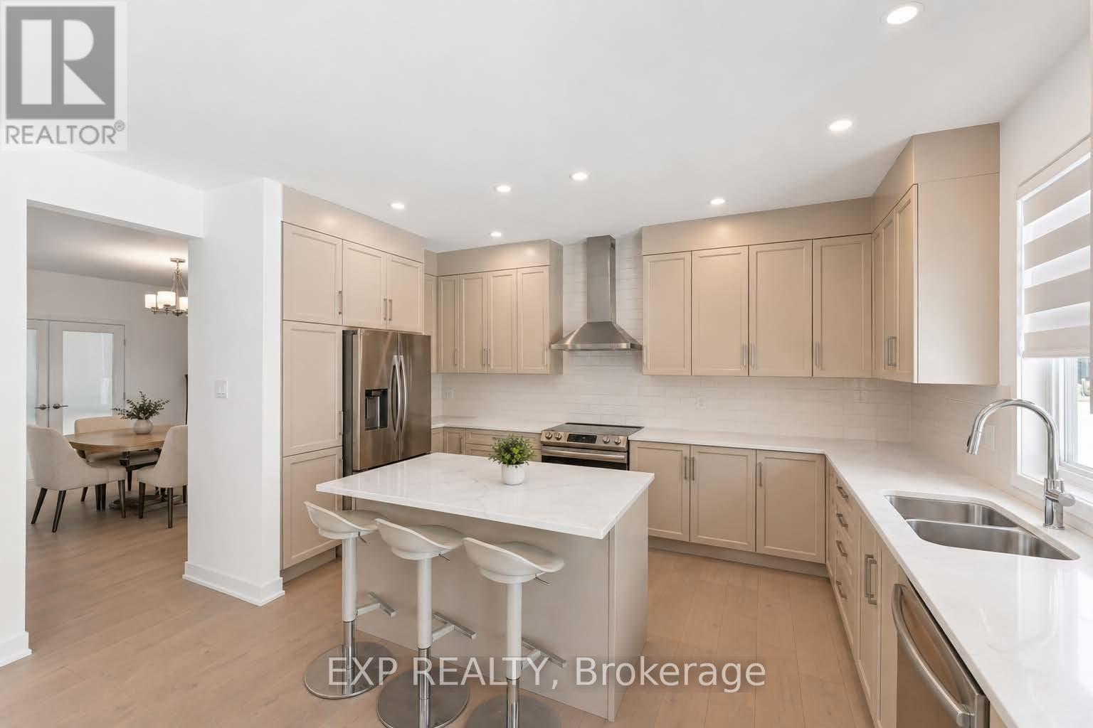 Kitchen with quartz counters