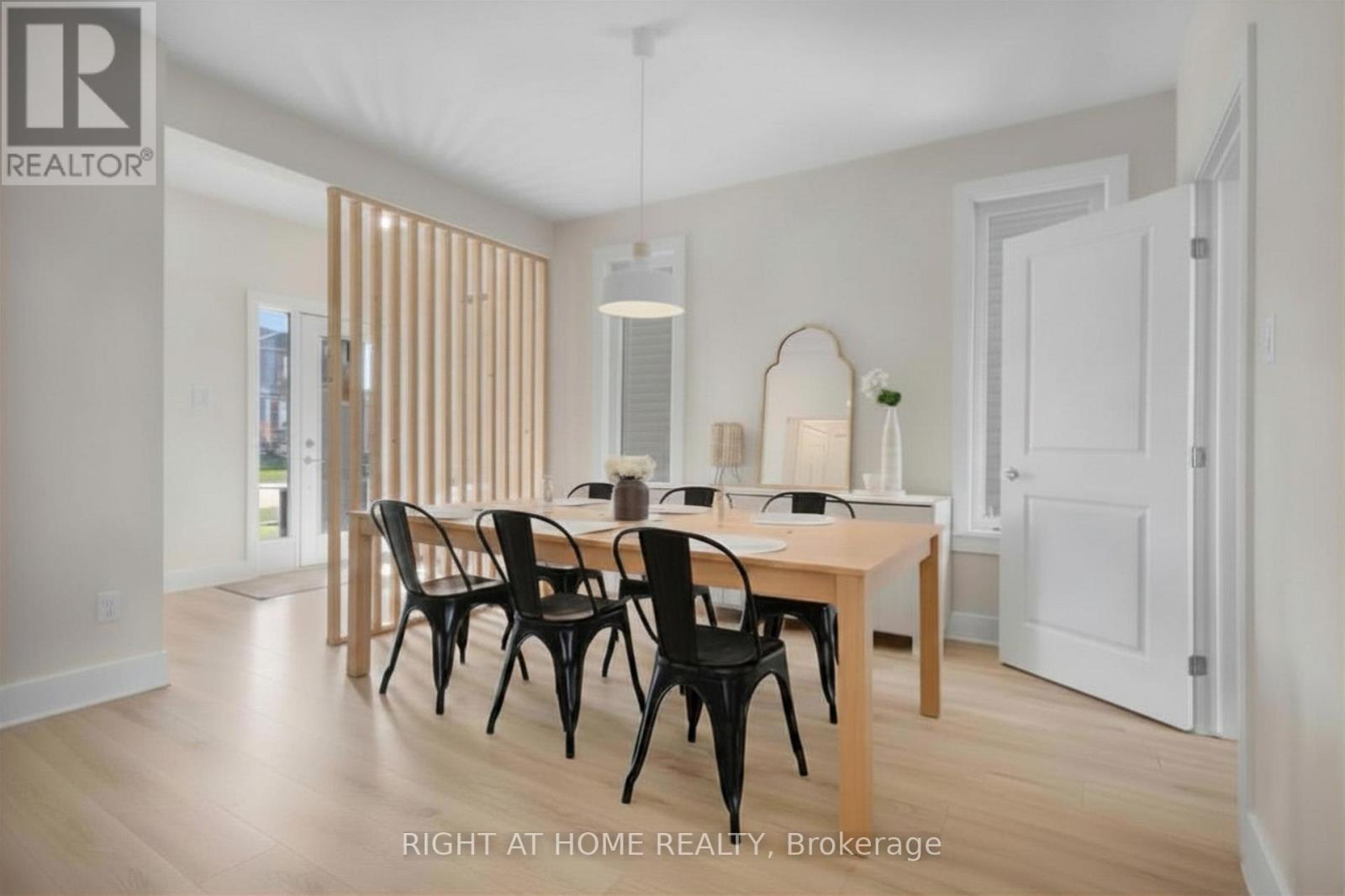 Virtually staged with idea for entrance wall