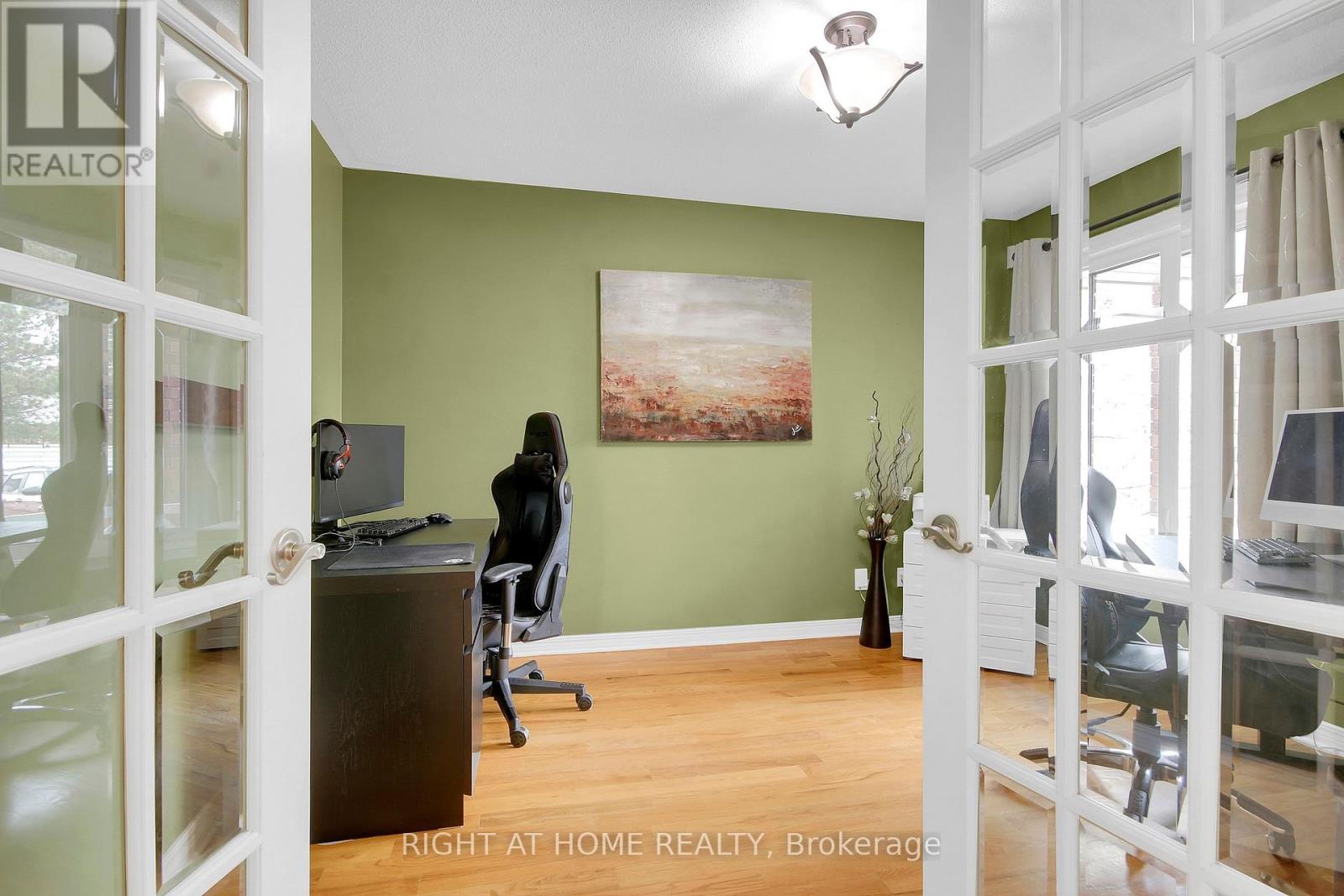 Main floor den with french doors