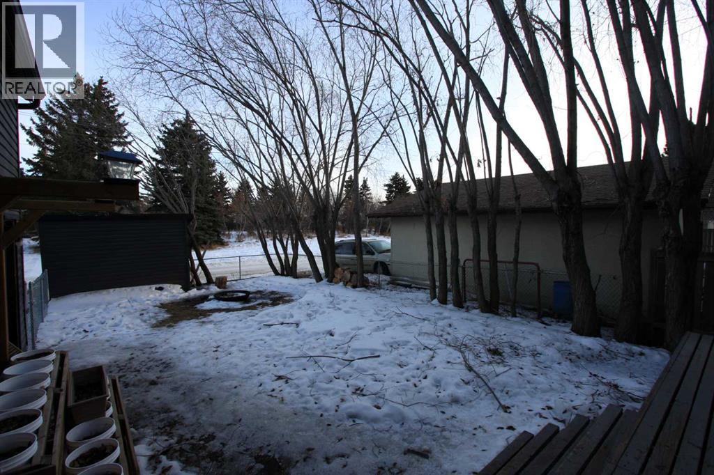 Fenced backyard