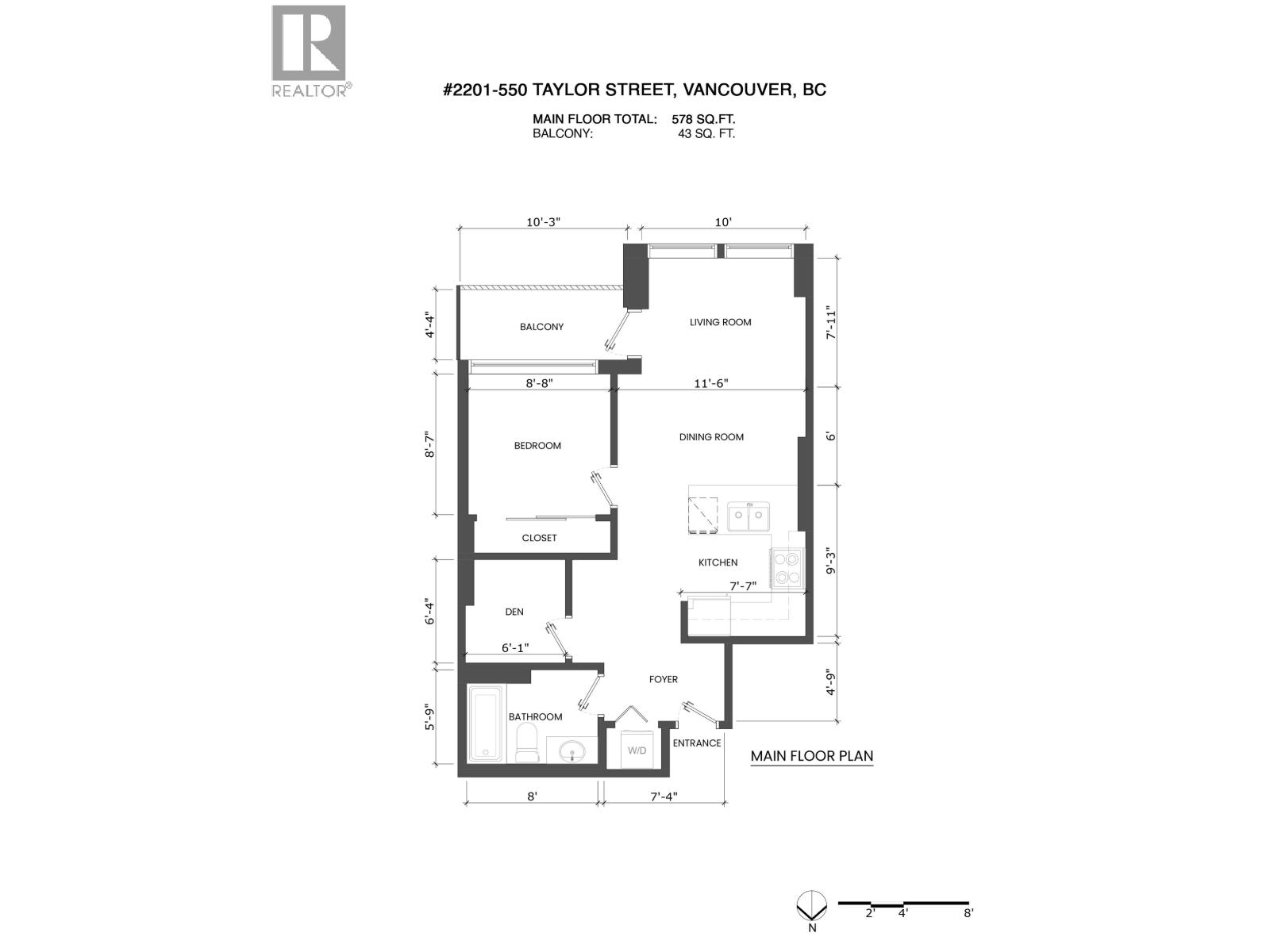 1 Bed, 1 Bath House for Sale in Vancouver – 2201 550 TAYLOR STREET, Vancouver - Image 3