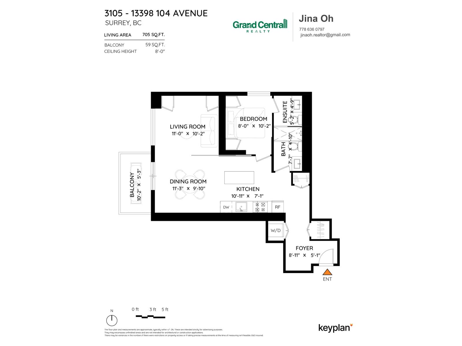 2 Bed, 2 Bath Apartment for Sale in Surrey – 3105 13398 104 AVENUE, Surrey – MLS# R3119442 - Image 20