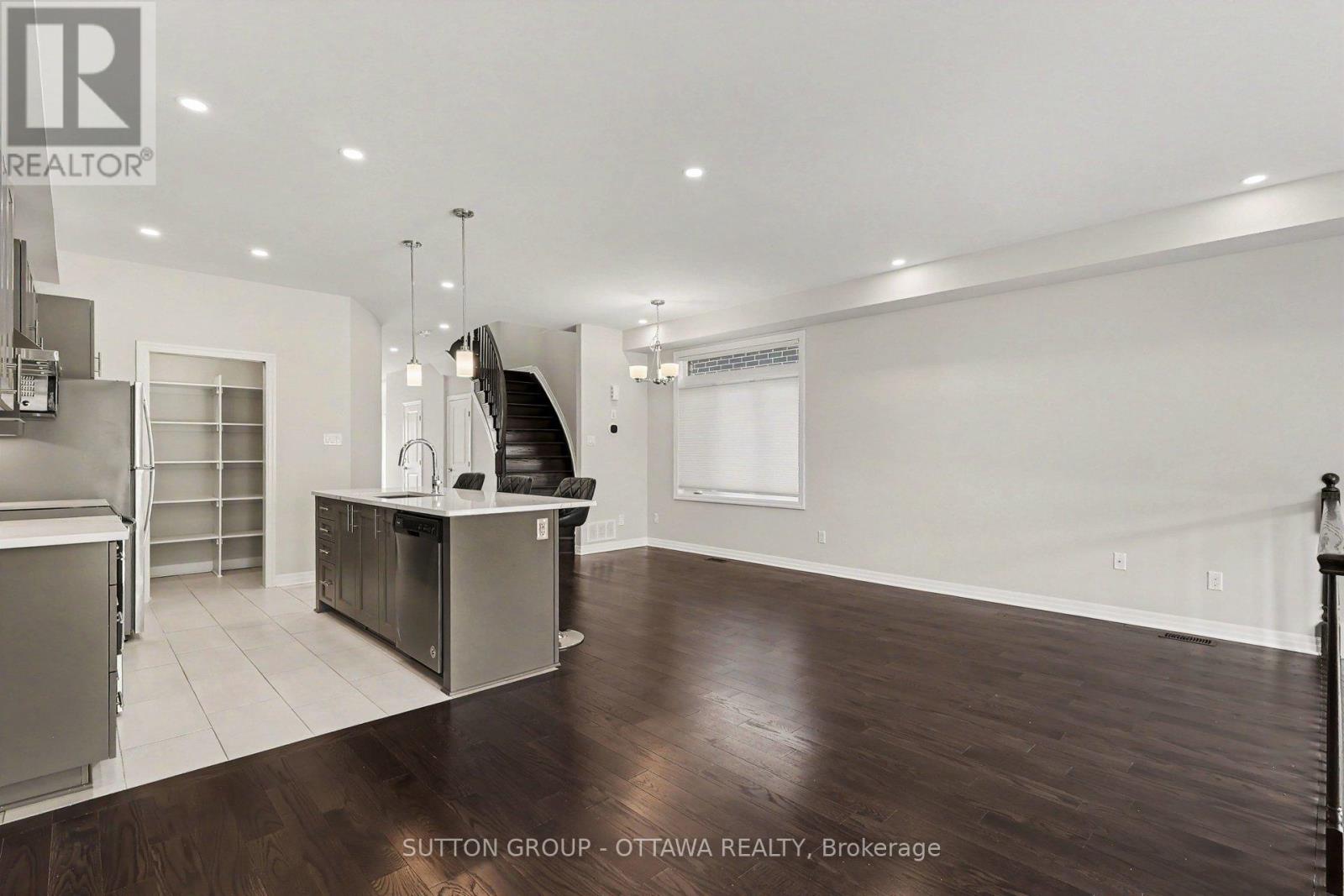 Kitchen with large walk-in panty