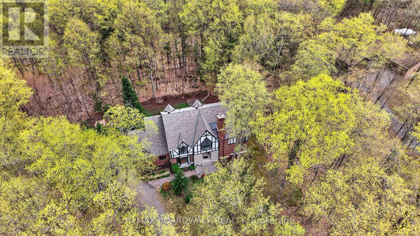 Nestled On Private,Wooded Lot,just under 2.5 ACRES